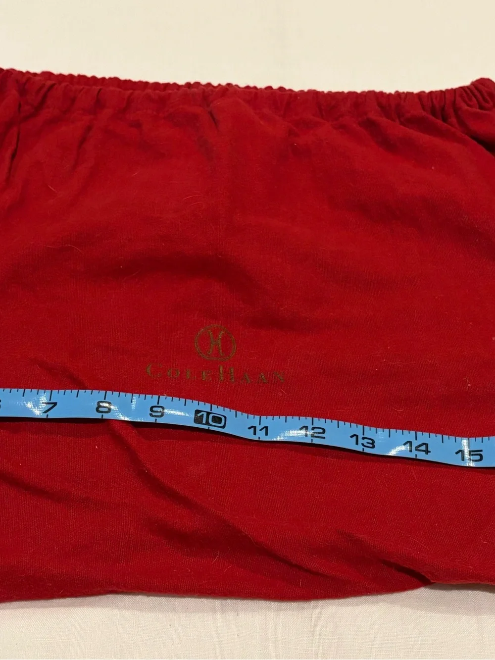 Cole Haan Red Dust Bag with Gold Logo